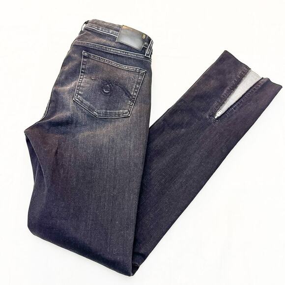 R13 Alison Slim 785-Rayne Black R13W0115-785 Zip Fly Denim Jeans Size 29 Italy - Picture 9 of 9